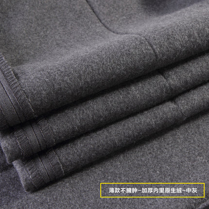 Fleece-Lined Men's Dress Pants, Cold-Resistant, Professional, Fashionable, Wrinkle-Free, Business, Warm, Straight-Leg, Wholesale, Winter Business Pants
