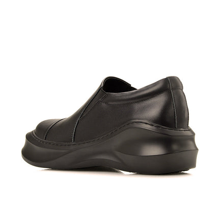 Korean Style Trendy Lightweight Thick-Soled Slip-On Shoes, Height-Increasing Casual Shoes, Cowhide Men's Platform Shoes