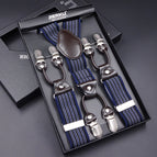 Navy Blue Black and White Strips