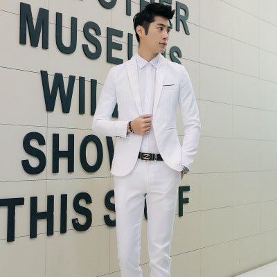 2017 Taobao Foreign Trade New Men's Two-Piece Suit suit ebay Korean Men's Slim Fit Suit Foot