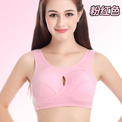 Factory Direct Sales Vest-Style Sports Bra Yoga Fitness Foreign Trade Large Size Wire-Free Sleep Nursing Bra