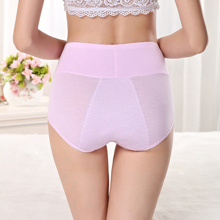 High-waist abdomen-closing period physiological underwear menstrual bamboo fiber menstrual anti-side leakage Big Aunt large size restraint sanitary pants