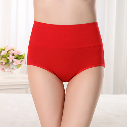 High-waist abdomen-closing period physiological underwear menstrual bamboo fiber menstrual anti-side leakage Big Aunt large size restraint sanitary pants
