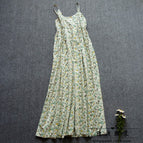 Mori girl White green leaves -17 / All yards