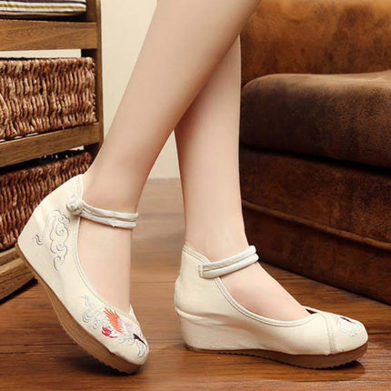 Big Sale 5cm High Heels Zhu Lian Camellia Sequin Peacock Crane Tree Fan Jade Butterfly