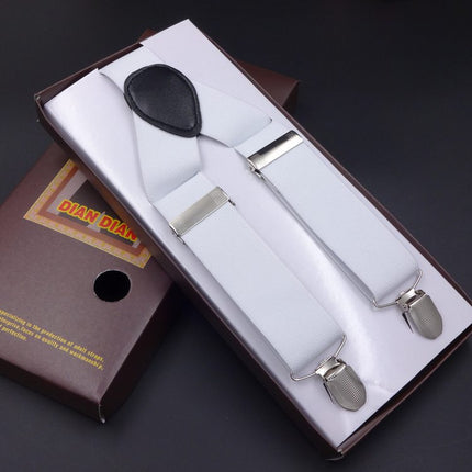Factory direct men's strap three clip 3.5 jacquard strap 3.5*115cm three clip printing ribbon multicolor