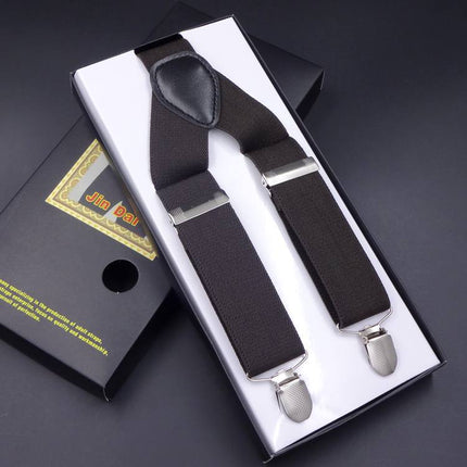 Factory direct men's strap three clip 3.5 jacquard strap 3.5*115cm three clip printing ribbon multicolor