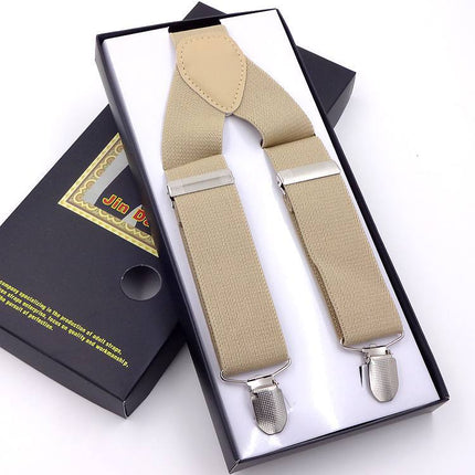 Factory direct men's strap three clip 3.5 jacquard strap 3.5*115cm three clip printing ribbon multicolor