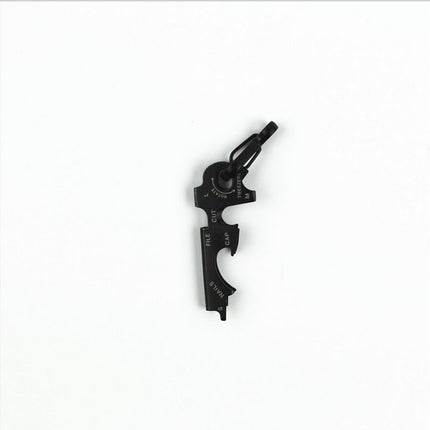 Factory Direct Sales Edc Tool Buckle Stainless Steel 8-in-1 Keychain Portable Gadget Multi-Function Key Clip