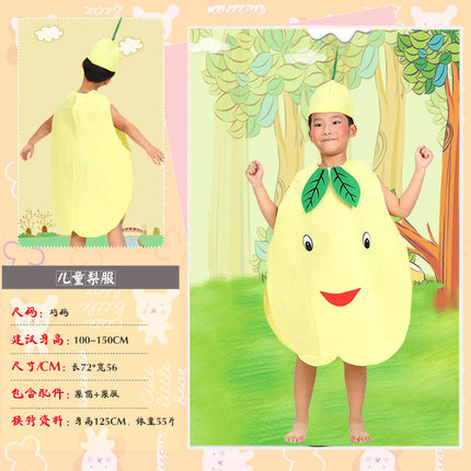 children's party catwalk clothes children's fruit clothing homemade eco-friendly clothing strawberry suit diy handmade clothing