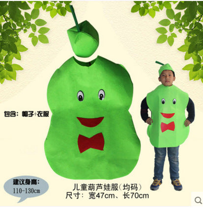 children's party catwalk clothes children's fruit clothing homemade eco-friendly clothing strawberry suit diy handmade clothing
