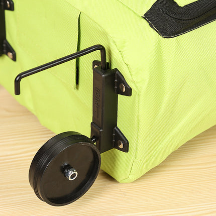 Square Foldable Shopping Cart Trolley Bag Supermarket Roller Shopping Luggage Bag Shopping Cart Oxford Cloth 600D