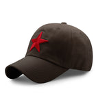 Coffee bottom red five-pointed star / Adjustable to fit head circumference 56-60cm