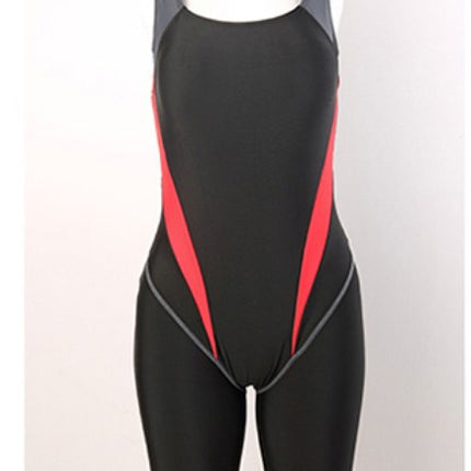 Plus size women's hot spring swimsuit professional training Sports one-piece boxer shorts swimsuit