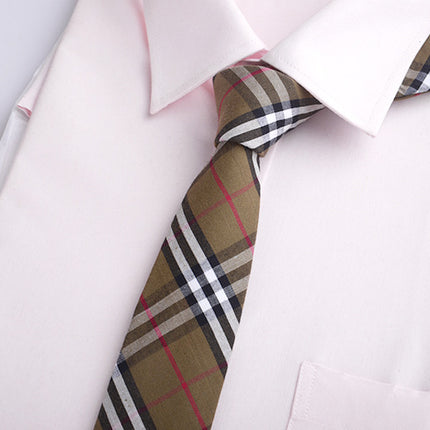 Plaid hand JK tie width 8cm formal wear business Leisure College Japanese uniform cotton tie women Wholesale