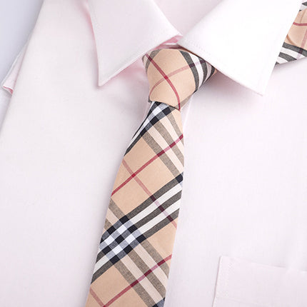 Plaid hand JK tie width 8cm formal wear business Leisure College Japanese uniform cotton tie women Wholesale