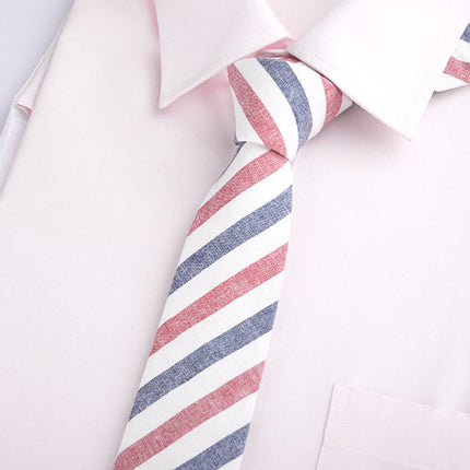 Plaid hand JK tie width 8cm formal wear business Leisure College Japanese uniform cotton tie women Wholesale