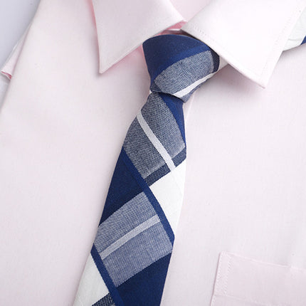 Plaid hand JK tie width 8cm formal wear business Leisure College Japanese uniform cotton tie women Wholesale
