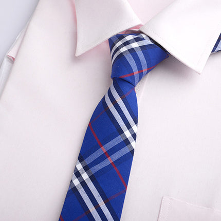 Plaid hand JK tie width 8cm formal wear business Leisure College Japanese uniform cotton tie women Wholesale