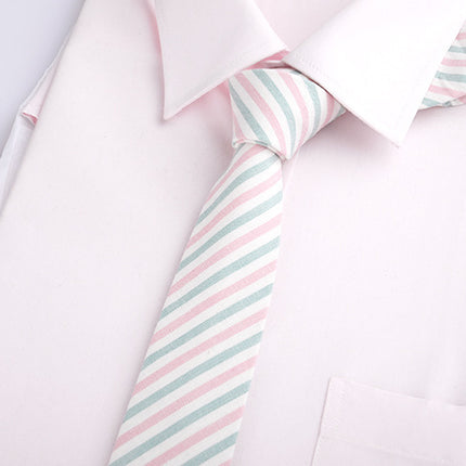 Plaid hand JK tie width 8cm formal wear business Leisure College Japanese uniform cotton tie women Wholesale