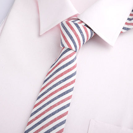 Plaid hand JK tie width 8cm formal wear business Leisure College Japanese uniform cotton tie women Wholesale