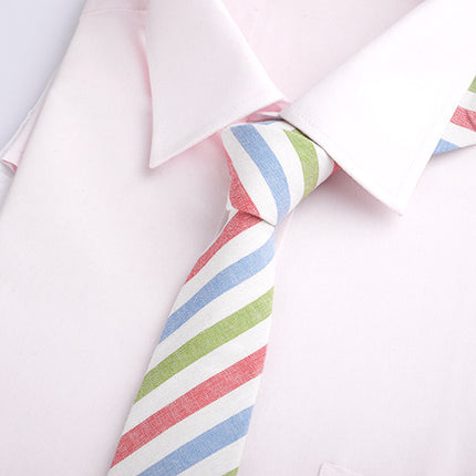 Plaid hand JK tie width 8cm formal wear business Leisure College Japanese uniform cotton tie women Wholesale