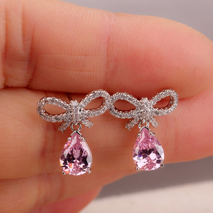 Water Drop Aaa Zircon Inlaid Earrings S925 Sterling Silver Earrings Quality Earrings Jewelry Factory Direct Sales Exquisite Earrings