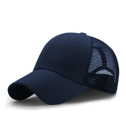 Hat Men's Korean-style Cap All-match Baseball Cap Men's Outdoor Sunscreen Breathable Shade Mesh Cap Women's Summer