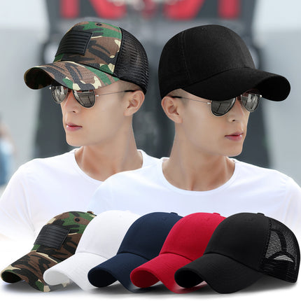 Hat Men's Korean-style Cap All-match Baseball Cap Men's Outdoor Sunscreen Breathable Shade Mesh Cap Women's Summer