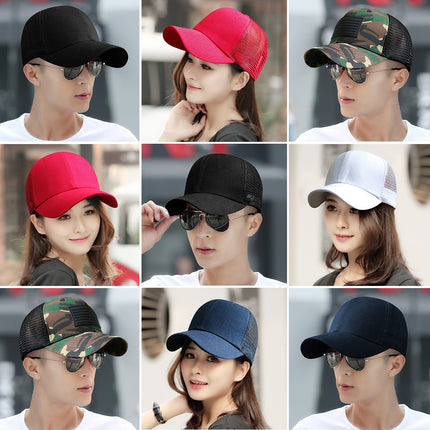 Hat Men's Korean-style Cap All-match Baseball Cap Men's Outdoor Sunscreen Breathable Shade Mesh Cap Women's Summer