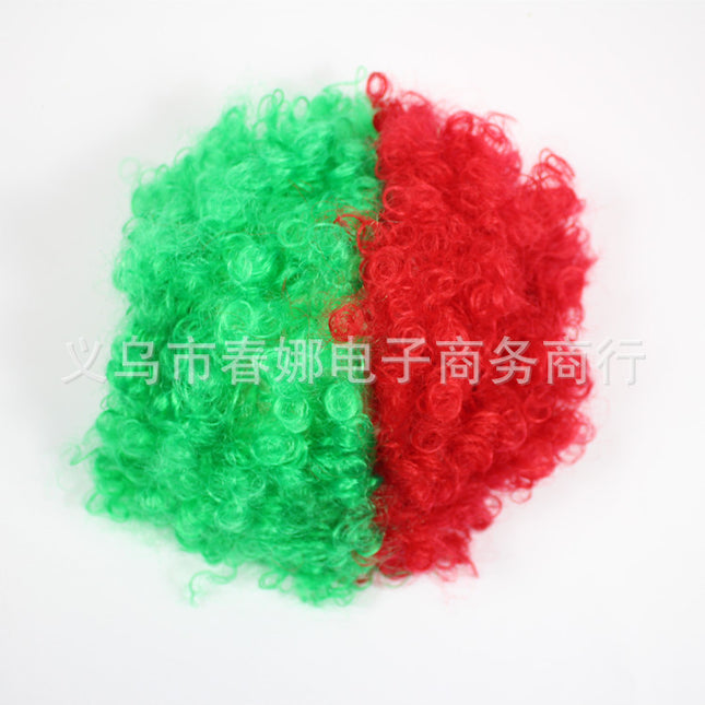 Explosive head fan hair color wig holiday wig performance ball supplies clown wig multi-color