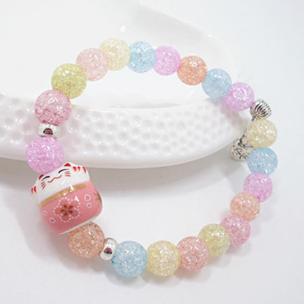 S447 Popcorn Stone Crystal Bracelet Lucky Cat Bracelet Pearl Bracelet Jewelry Wholesale Factory Outlet
