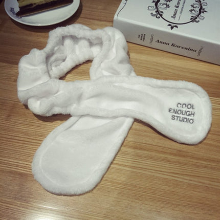 Korean version of hot selling ladies face makeup rabbit ears hair band embroidery plush headdress cross hair band factory wholesale