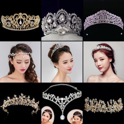 Aliexpress Classy Bridal Jewelry Alloy Large Crown Tiara Princess Kidsren's Performance Crown Photo Studio Wedding Accessories