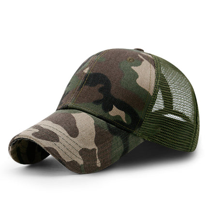 Hat Men's Korean-style Cap All-match Baseball Cap Men's Outdoor Sunscreen Breathable Shade Mesh Cap Women's Summer