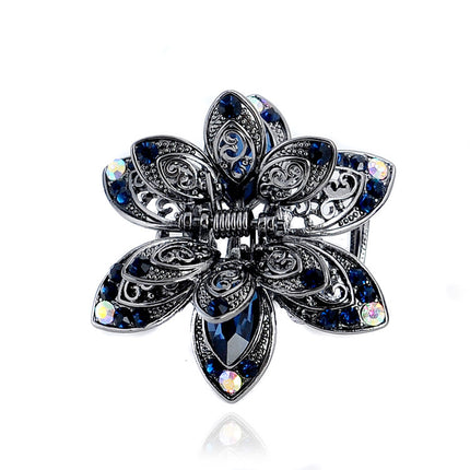 Cross-border Source women's hair accessories clip Crystal drill hollow grip AliExpress alloy hair clip