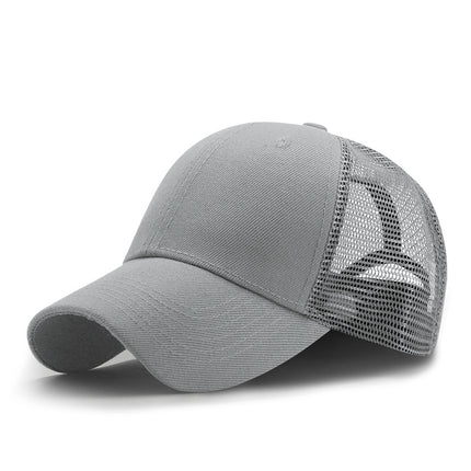 Hat Men's Korean-style Cap All-match Baseball Cap Men's Outdoor Sunscreen Breathable Shade Mesh Cap Women's Summer