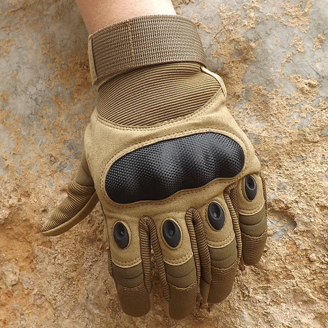 High Quality Outdoor Men's Full Finger Tactical Gloves Strong Wear-resistant Protective Gloves Sports Mountaineering Non-slip Motorcycle Gloves