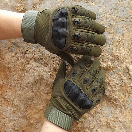 High Quality Outdoor Men's Full Finger Tactical Gloves Strong Wear-resistant Protective Gloves Sports Mountaineering Non-slip Motorcycle Gloves