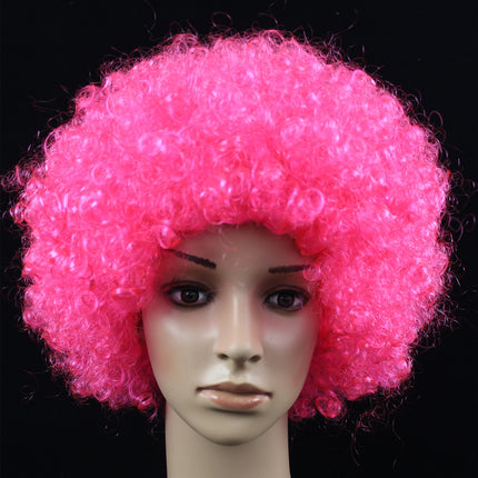 False cover round curly hair props large size head cover large wig explosive head wig fan hair