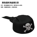 Black round pirate cap 1