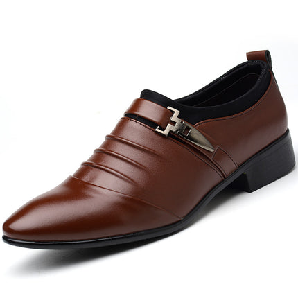 New Casual Shoes for Men, Business Formal Leather Shoes, Large Size Plus Velvet Men's Shoes, Drop Shipping