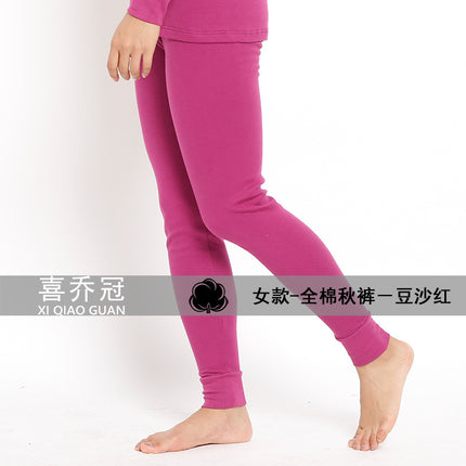 2026 Autumn/Winter Men's Thermal Cotton Pants, Thin Mid-High Waist Women's Leggings, Wholesale