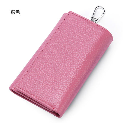 Popular First-Layer Genuine Leather Key Bag Upgraded Version Hanging Home Door Lock Key Bag Couple Fashionable Cowhide Coin Purse