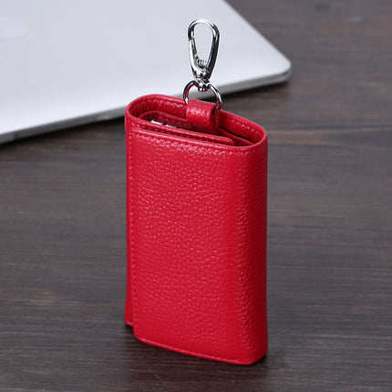 Popular First-Layer Genuine Leather Key Bag Upgraded Version Hanging Home Door Lock Key Bag Couple Fashionable Cowhide Coin Purse