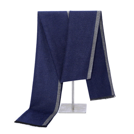 2024 Korean Style Winter Classic Men's Brushed Scarf Men's Plaid Business Scarf Manufacturer Wholesale