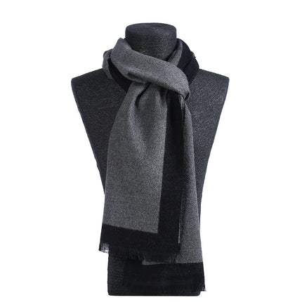 2024 Korean Style Winter Classic Men's Brushed Scarf Men's Plaid Business Scarf Manufacturer Wholesale