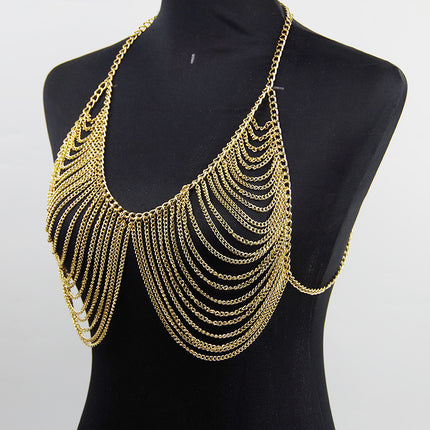 European and American Necklaces, Fashionable Multi-Layered Aluminum Chain, Sexy Body Chain, Aliexpress Supply