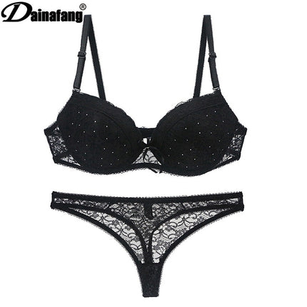 Foreign Trade Sexy Diamond Lace Bra Set Super Gather Women's Bra Underwear wish AliExpress Explosions