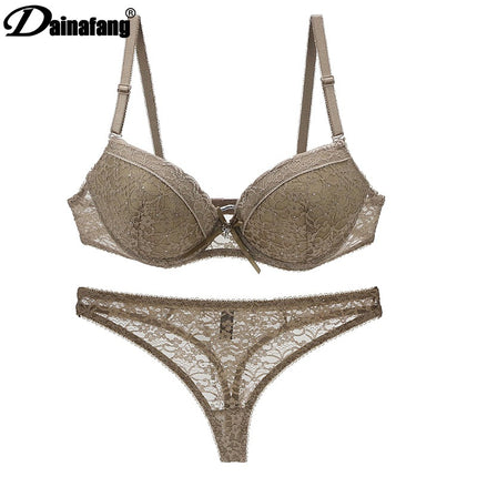 Foreign Trade Sexy Diamond Lace Bra Set Super Gather Women's Bra Underwear wish AliExpress Explosions